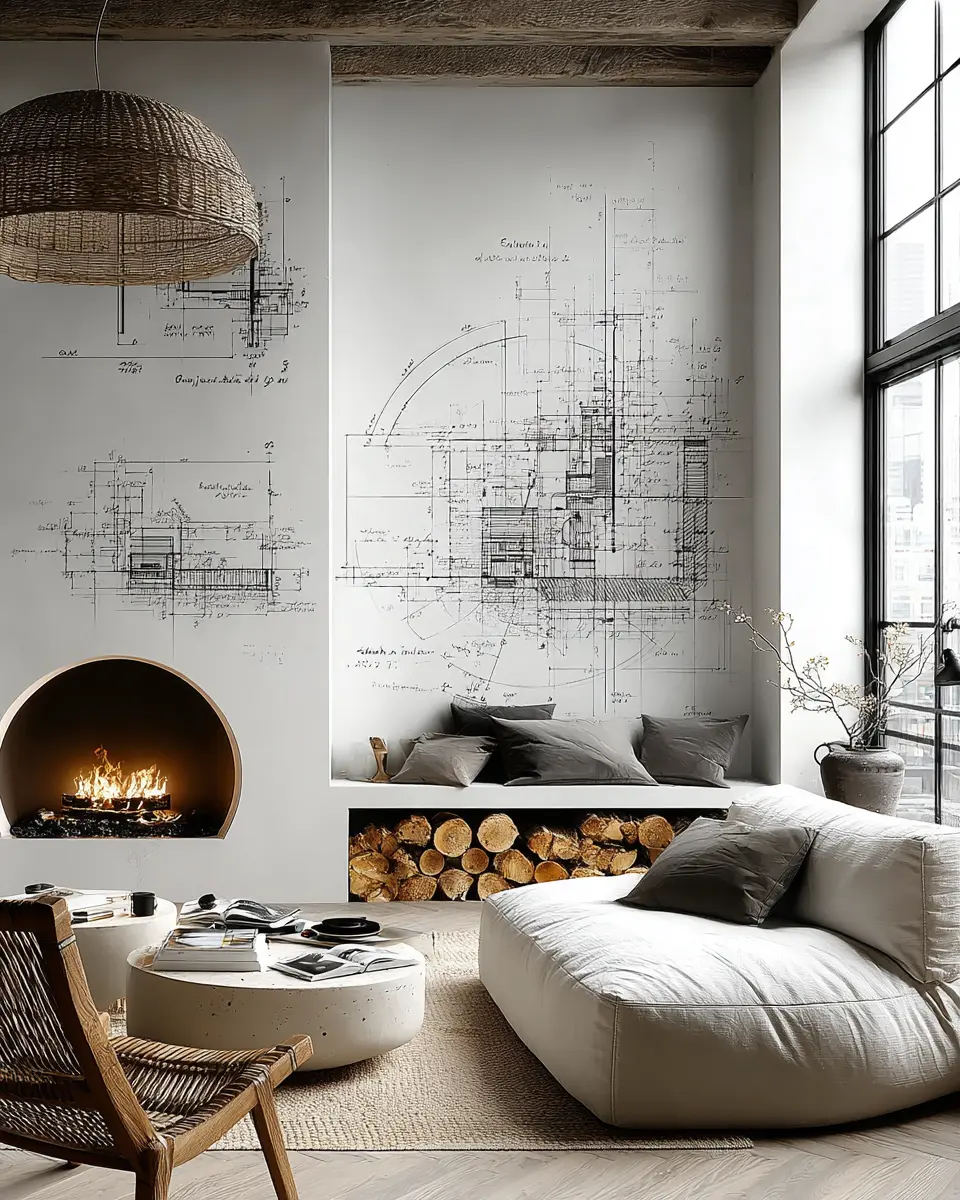 Interior Study, blueprint study 9